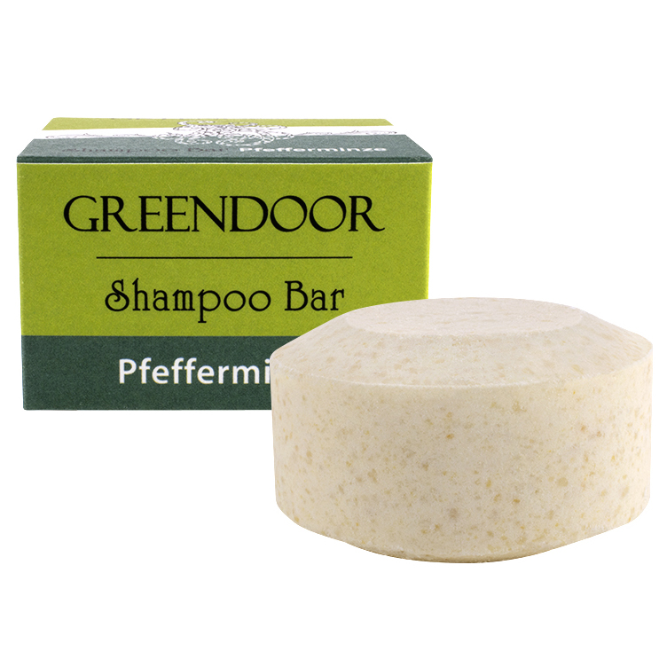 Zweite Wahl: Shampoo Bar Pfefferminze solid Shampoo ohne Sulfate mit Bio Brokkolisamenöl 75g