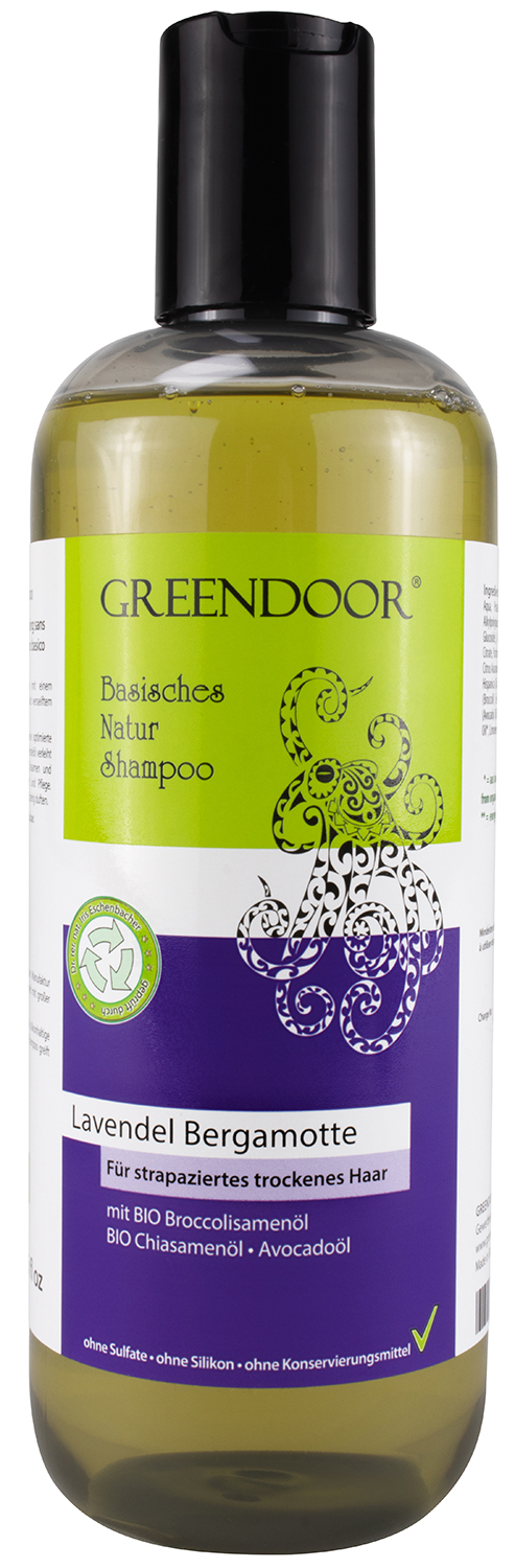 Basisches Natur Shampoo Lavendel Bergamotte 500ml, vegan, natürlich, outdoor geeignet, mit Bio Ölen