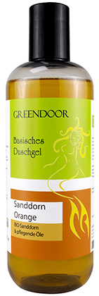Basisches Natur Duschgel Sanddorn Orange 500ml vegan, bio abbaubar, outdoor geeignet