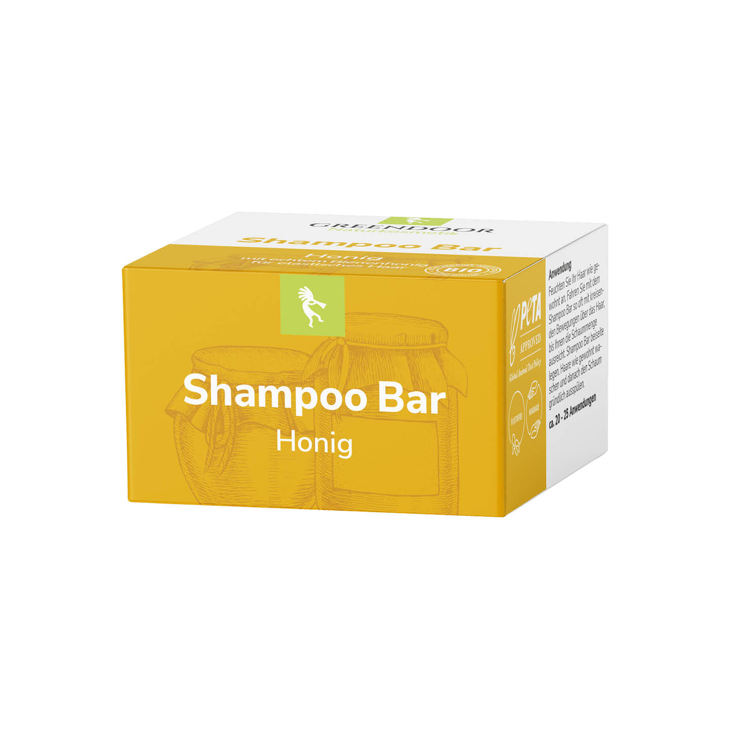 Shampoo Bar Honig solid Shampoo ohne Sulfate, mit echtem Bienenhonig, 75g