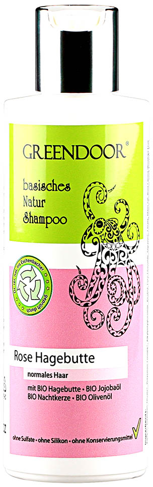 Basisches Natur Shampoo Rose Hagebutte vegan 200ml, natürlich, outdoor geeignet, mit Bio Ölen