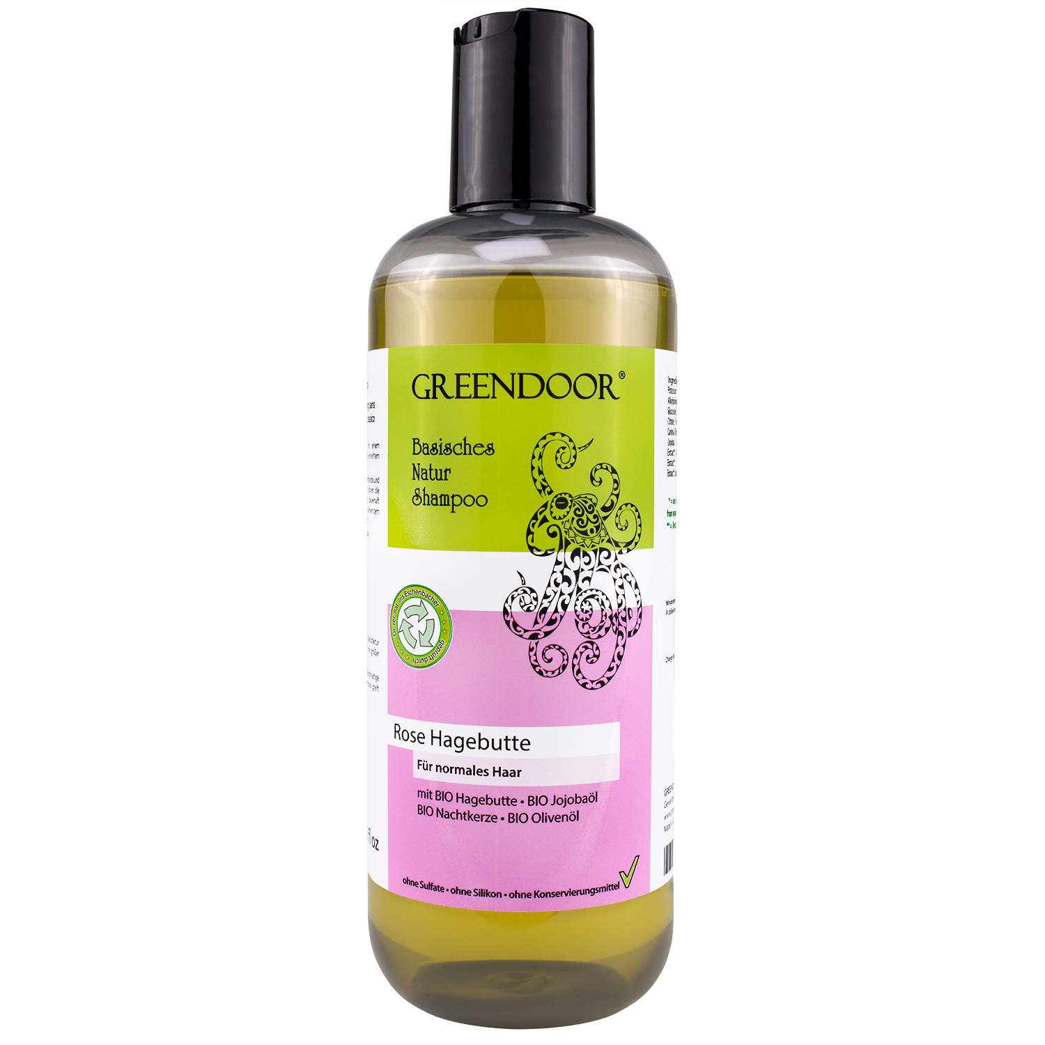 Basisches Natur Shampoo Rose Hagebutte 500ml, vegan, natürlich, outdoor geeignet, mit Bio Ölen
