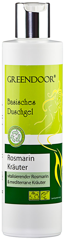 Basisches Natur Duschgel Rosmarin 250ml, vegan, outdoor geeignet, Naturkosmetik bio abbaubar