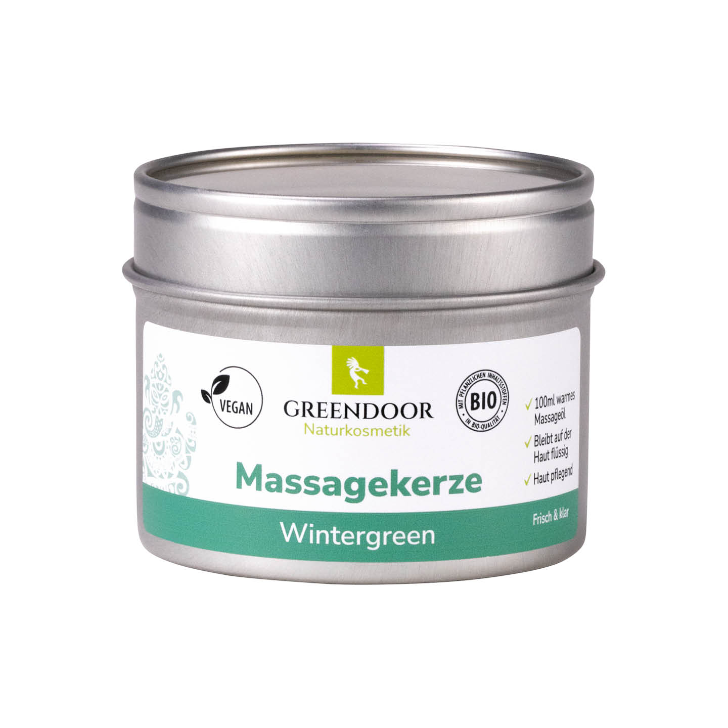 Massagekerze Wintergreen 100ml, vegan, vitalisierend, medizinische Massagen