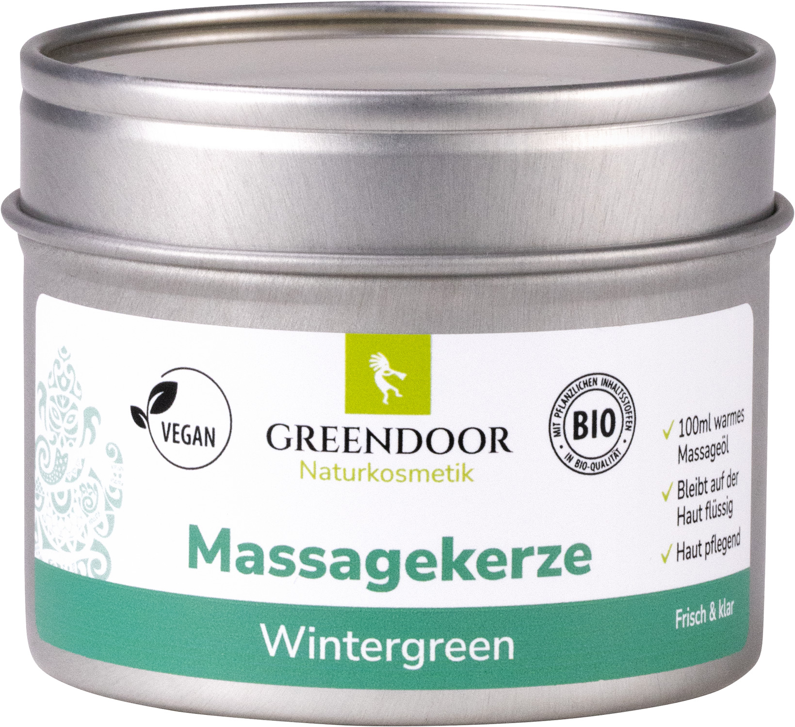 Massagekerze Wintergreen 100ml, vegan, vitalisierend, medizinische Massagen