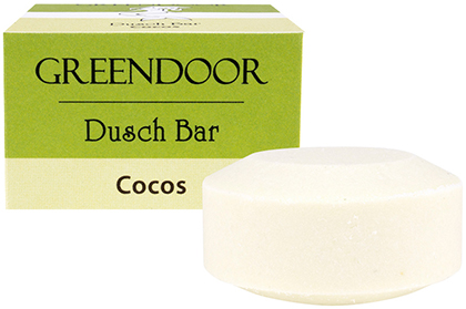 Verpackungs-Layout Umstellung: Dusch Bar Cocos 75g, 25-30 Anwendungen, Solid Bar mit Bio Cocos Extrakt, ohne Sulfate