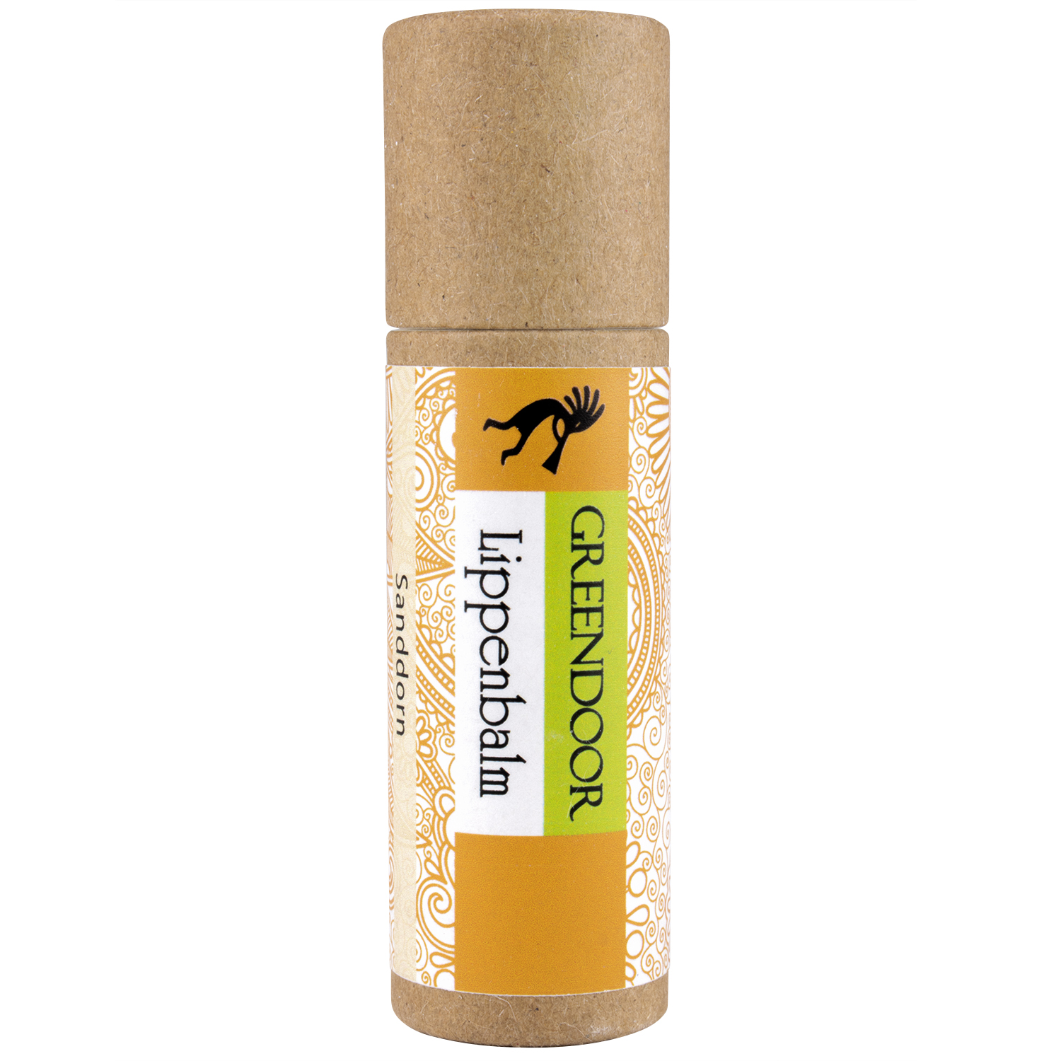 Lippenbalm Sanddorn, Lippenpflege Stift Hülse aus 100% Pappe, Lippenbalsam für süße Lippen