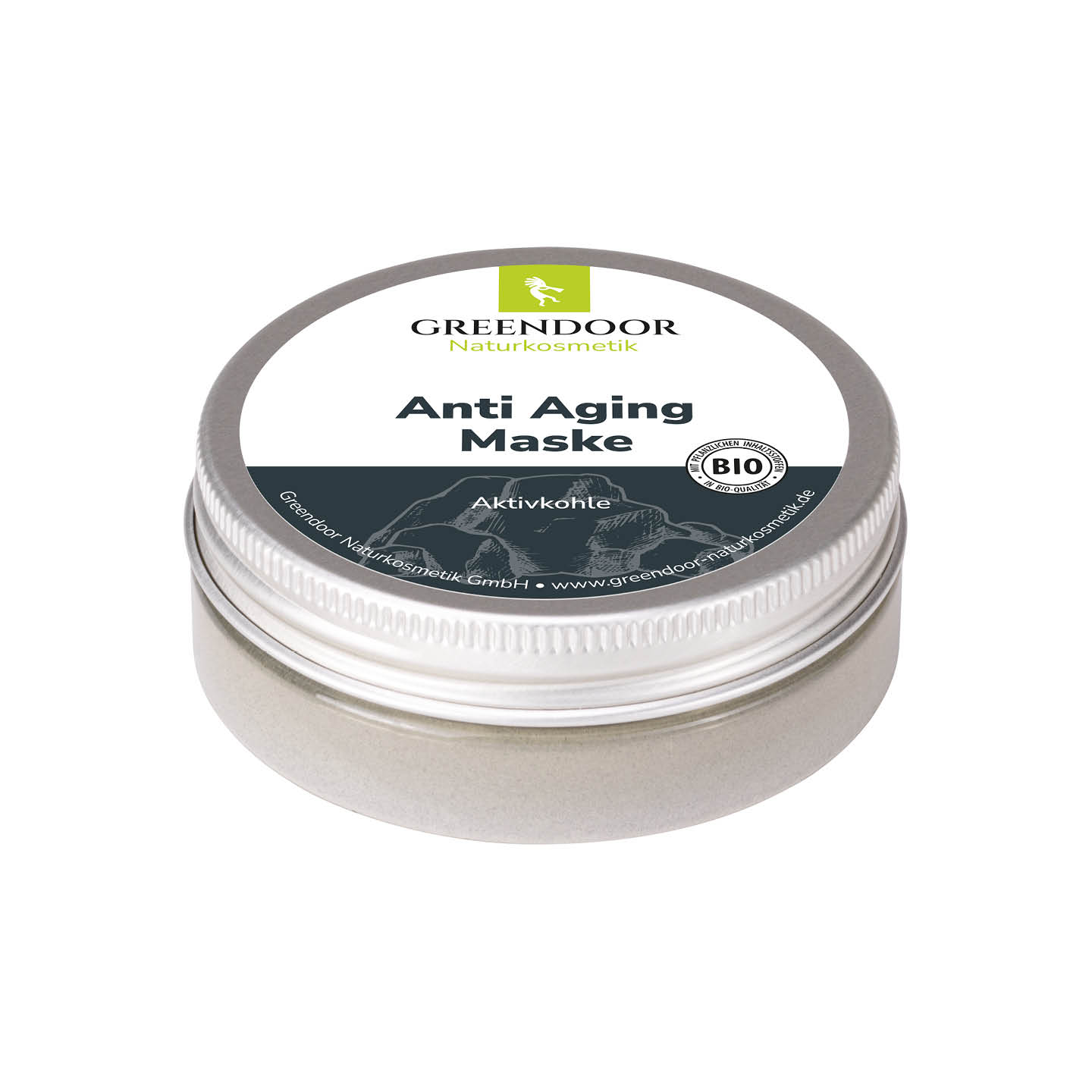 Anti Aging Maske Aktivkohle, 35g Pulver, pflanzlich, Gesichtsmaske für 5-7 Anwendungen