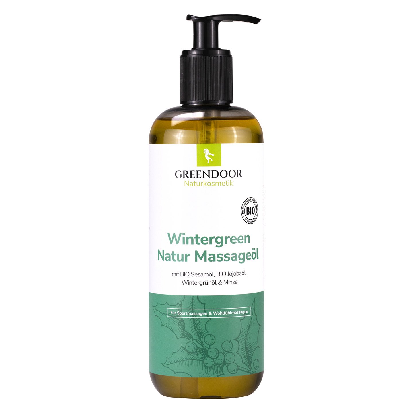 Massageöl Wintergreen Großpackung 500ml, vegan, reines Naturprodukt