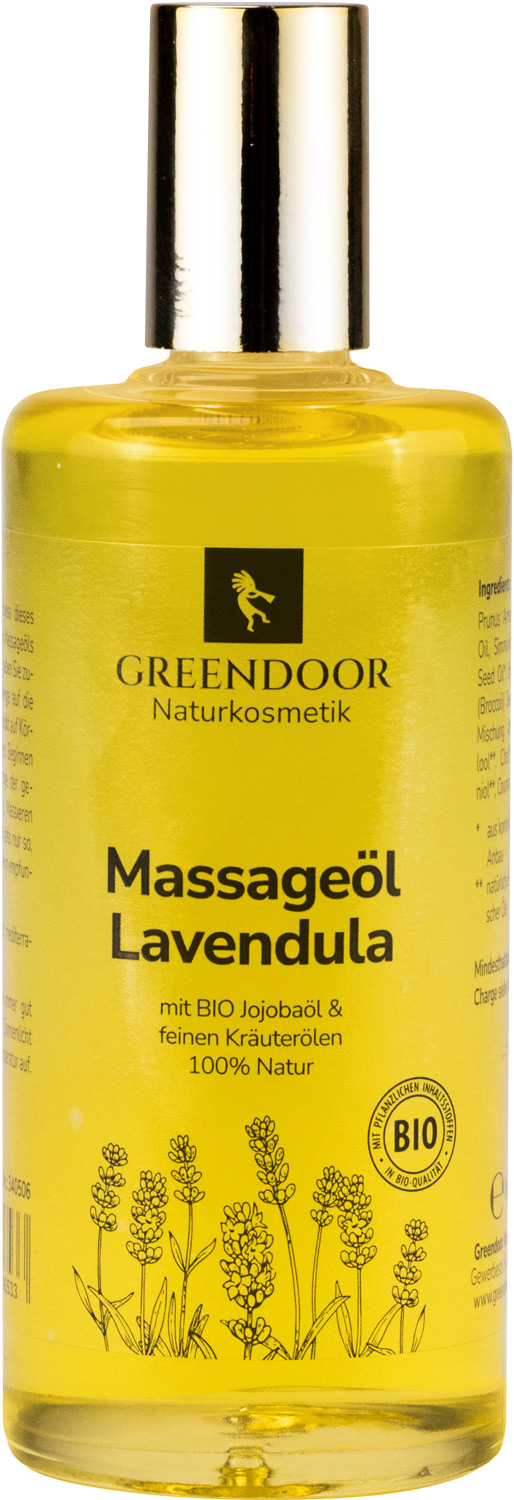 Massageöl Lavendula 100ml, Naturkosmetik Massage Öl mit reinen ätherischen Ölen