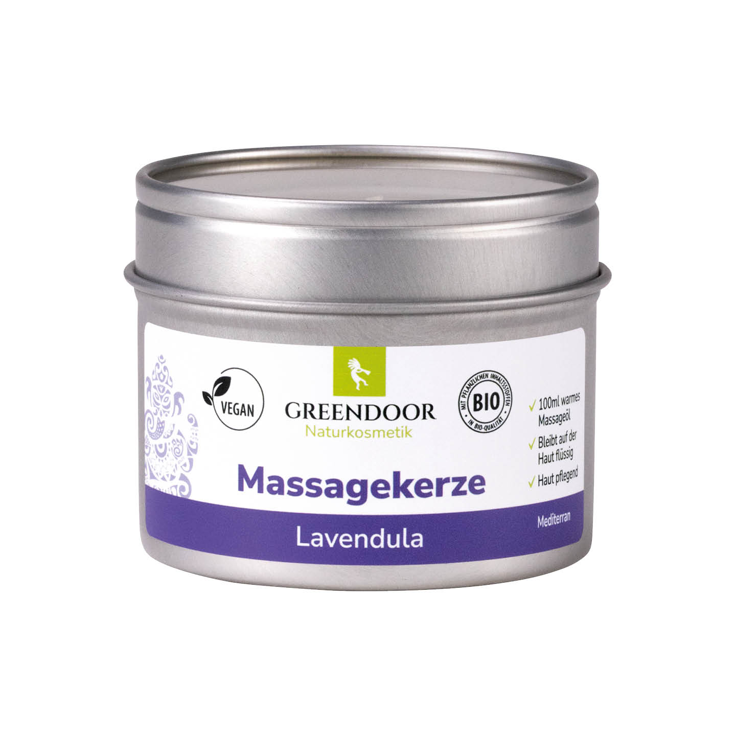 Massagekerze Lavendula 100ml, vegan, entspannend, beruhigend, Aromatherapie