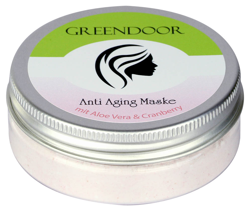 Anti Aging Maske Cranberry, 35g Pulver, Cranberry und Aloe Vera, Gesichtsmaske für 5-7 Anwendungen