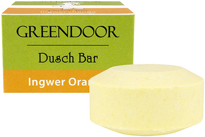 Dusch Bar Ingwer Orange ohne Sulfate, Solid Bar mit Ingwer Extrakt, 75g