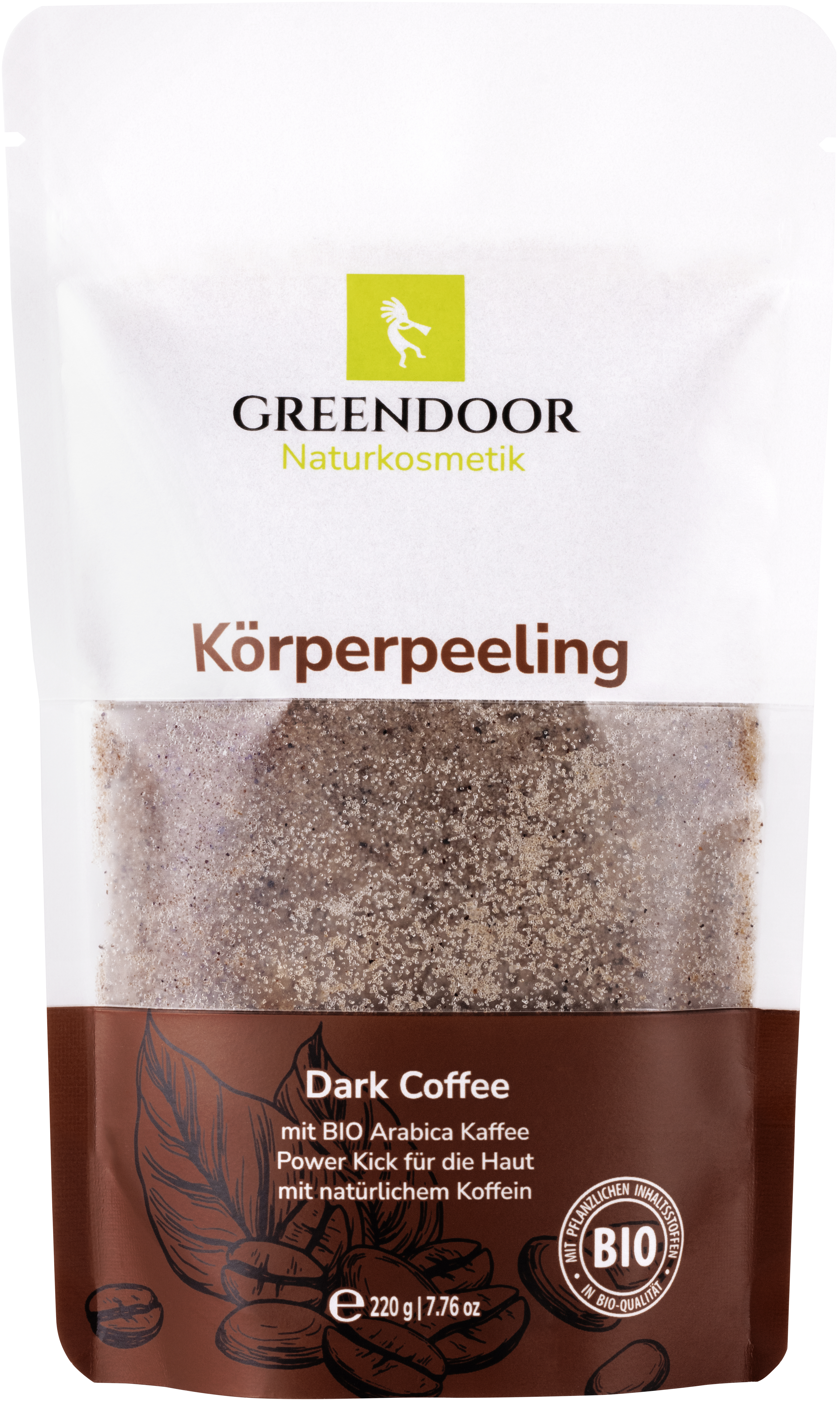 Körperpeeling Dark Coffee Sugar Scrub 220g, fördert Durchblutung und Zellerneuerung, anti aging